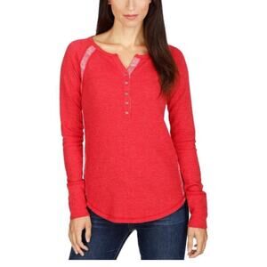 Lucky Brand Button Top V Neck Henley Size small